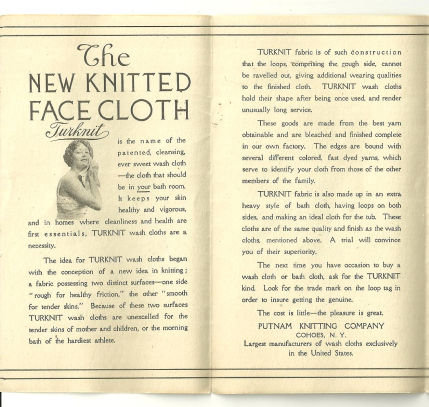 Victorian Advertising Brochure for Turknit Wash Cloth
