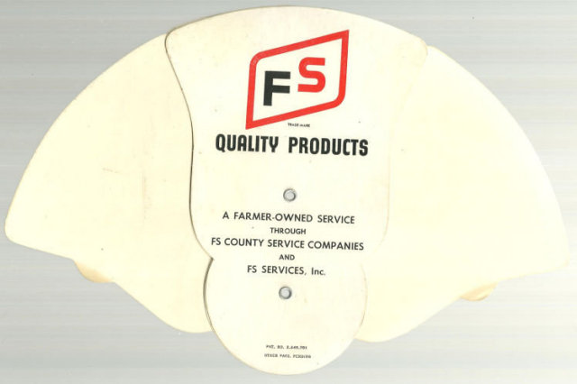 FS County Service Companies Advertising Fan with Southern Belles
