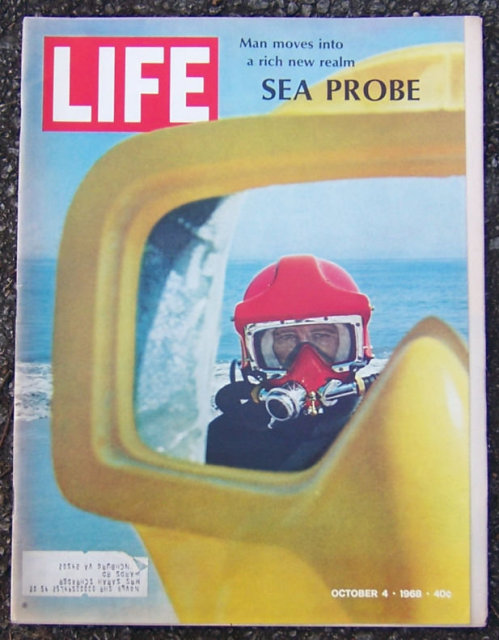 Life Magazine October 4, 1968 Sea Probe on cover