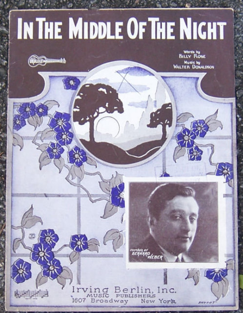 In the Middle of the Night Sung by Bernard Weber 1925