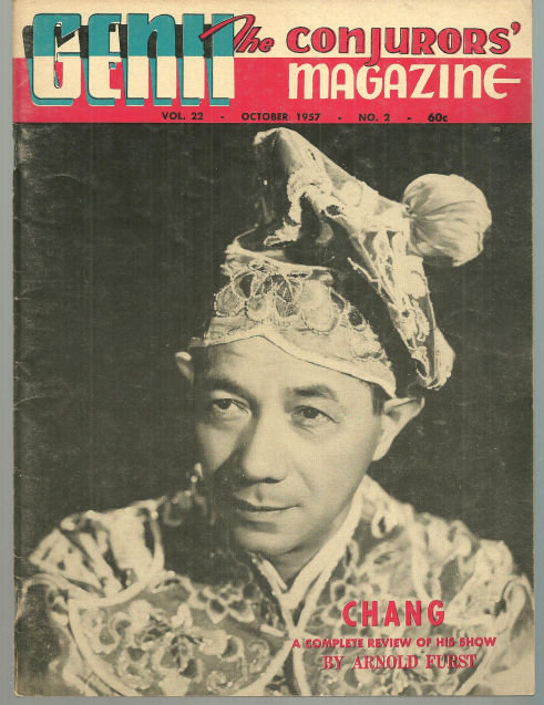 Genii Magazine October 1957 Chang on the Cover