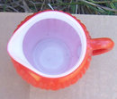 Vintage Orange Fired on Glass Creamer