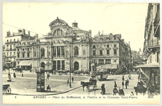 Postcard of Place du Roulement Angers, France