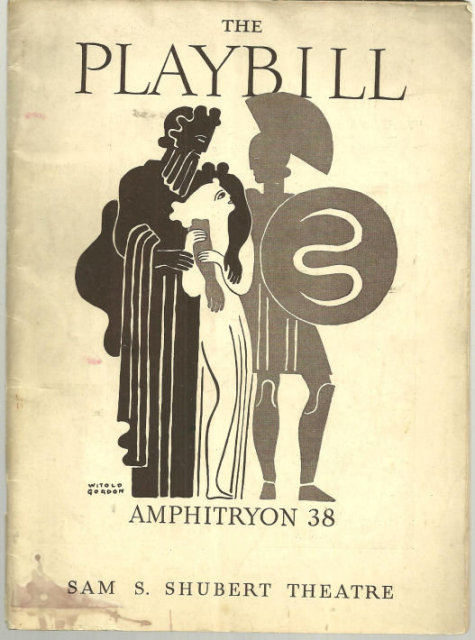 Playbill Alfred Lunt and Lynn Fontanne in Amphitryon