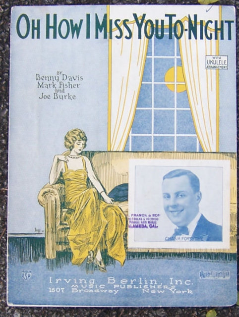 Oh How I Miss You to-Night 1924 Sheet Music