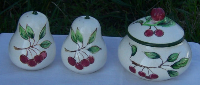Ripi Sugar and Salt and Pepper Shakers with Cherries