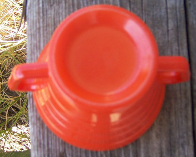 Vintage Hazel Atlas Moderntone Orange Platonite Sugar