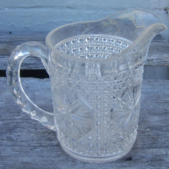 Imperial Glass Star Medallion Clear Milk Pitcher