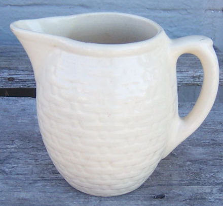 Weller Pottery Pierre Basketweave Milk Pitcher