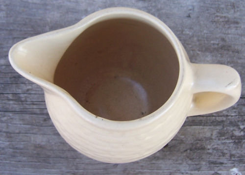 Weller Pottery Pierre Basketweave Milk Pitcher
