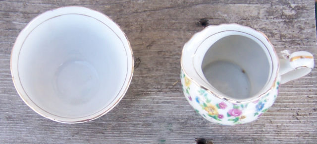 Flower Chintz Occupied Japan China Cream and Sugar