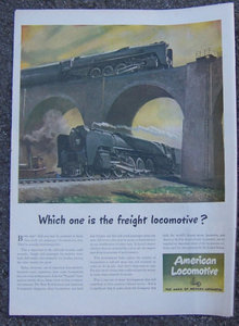 1945 American Locomotive Life Magazine Advertisement