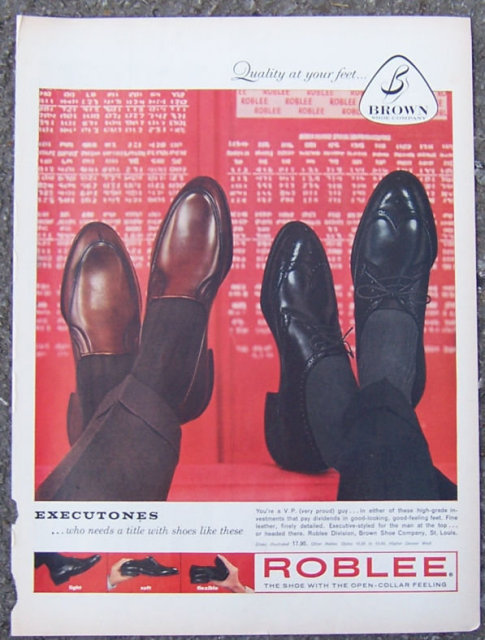 1959 Roblee Executones Men's Shoes Life Magazine Ad