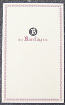 Vintage Menu From The Barclay Ltd. Restuarant