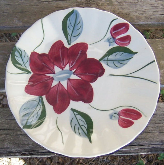 Vintage Blue Ridge Pottery Poinsettia Small Plate