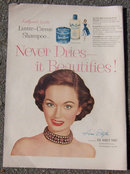 1955 Ann Blyth Lustre Creme Life Magazine Color Ad