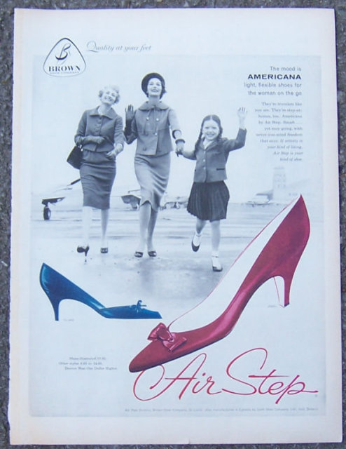 1959 Air Step Americana Women's Shoes Life Magazine Ad