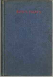Rufus Isaacs First Marquess of Reading 1940 1st edition
