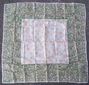 Vintage Vera Square Scarf with Small Pink Flowers