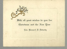 Vintage Merry Christmas and New Year Card With Holly