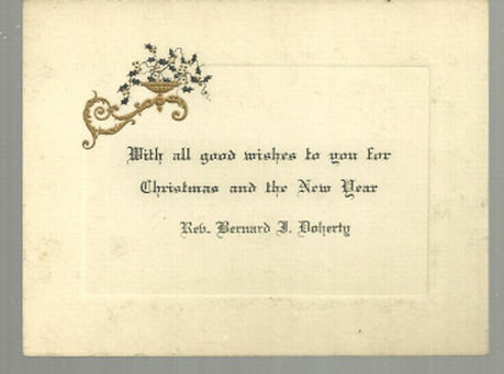 Vintage Merry Christmas and New Year Card With Holly