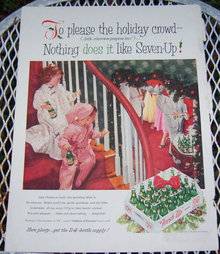 1956 Seven-Up Magazine Christmas Advertisement