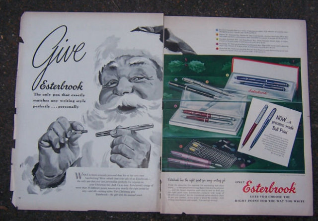 1956 Esterbrook Pen Magazine Christmas Advertisement
