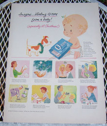 1956 Q-Tips Life Magazine Christmas Advertisement