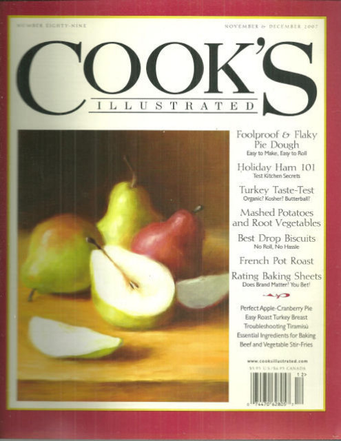 Cook's Illustrated Magazine Nov/December 2007 Holidays