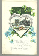 Best Wishes for the New Year Postcard with Snowy Scene