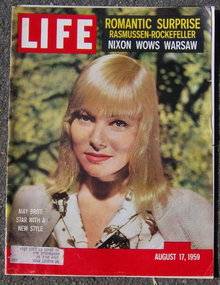 Life Magazine August 17, 1959 May Britt on the Cover