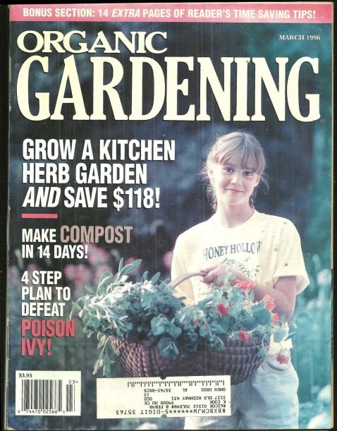 Organic Gardening Magazine March 1996 Herb Gardening