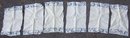 Set of Six Vintage White Embroidered Table Runners