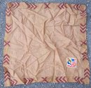 Vintage Brown Handkerchief American Red Cross Emblem