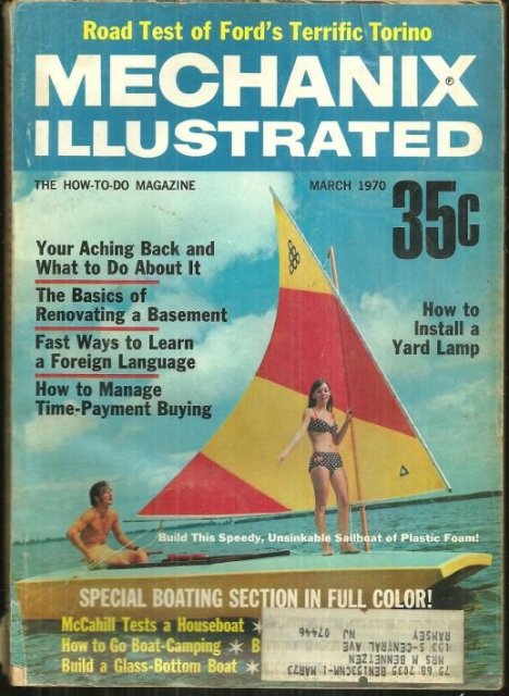 Mechanix Illustrated Magazine March 1970 Boating