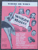 Where or When 1937 June Allyson Movie Sheet Music
