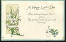 Vintage Happy Easter Day Postcard with Lilies 1917
