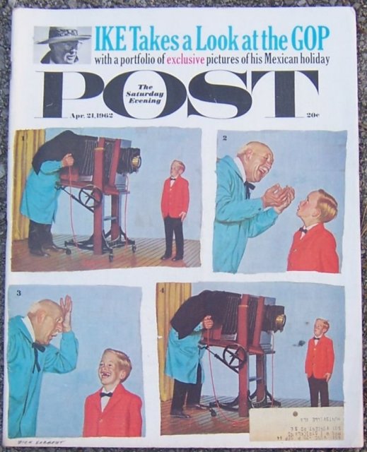 Saturday Evening Post Magazine April 21, 1962 Ike & GOP