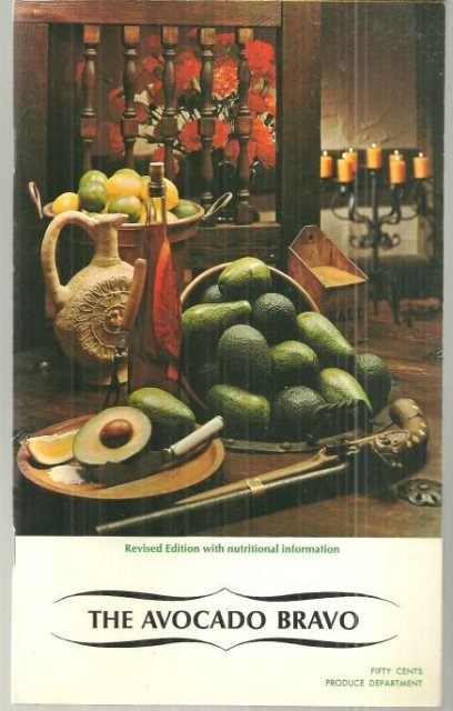 Avocado Bravo Recipes from California Avocados 1978