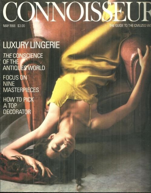 Connoisseur Magazine May 1988 Luxury Lingerie on Cover