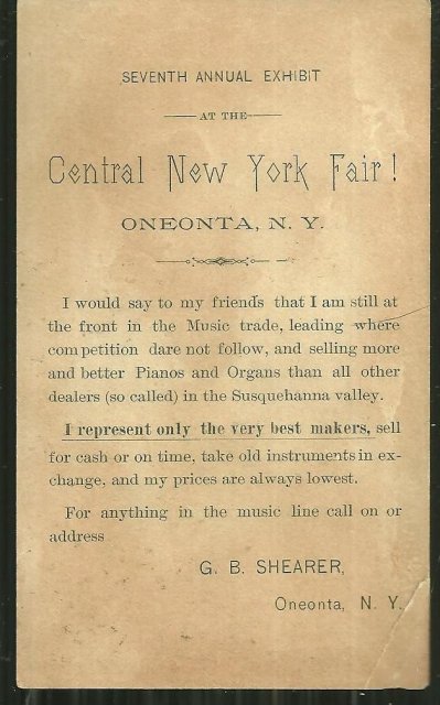 Victorian Trade Card for Estey Organ Co., Vermont