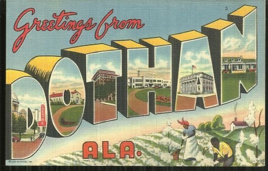 Vintage Greetings Postcard From Dothan, Alabama