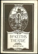 Program for B.F. Keith's Theatre, Boston, Mass Oct 1920