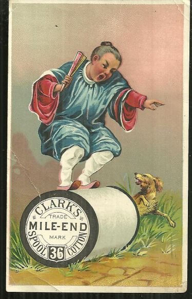 Victorian Trade Card for Clark's Mile End Spool Cotton