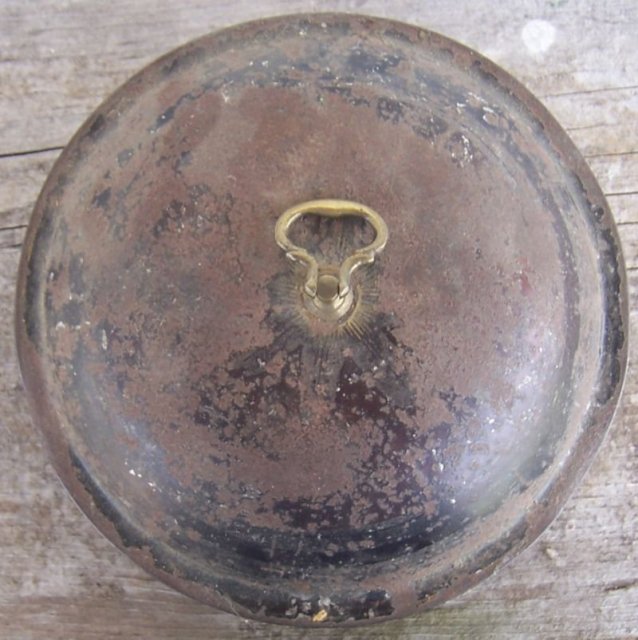 Vintage Metal Round Spice Tin with Handle