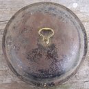 Vintage Metal Round Spice Tin with Handle