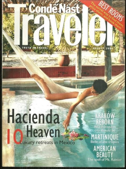 Conde Nast Traveler Magazine August 2000 Mexico