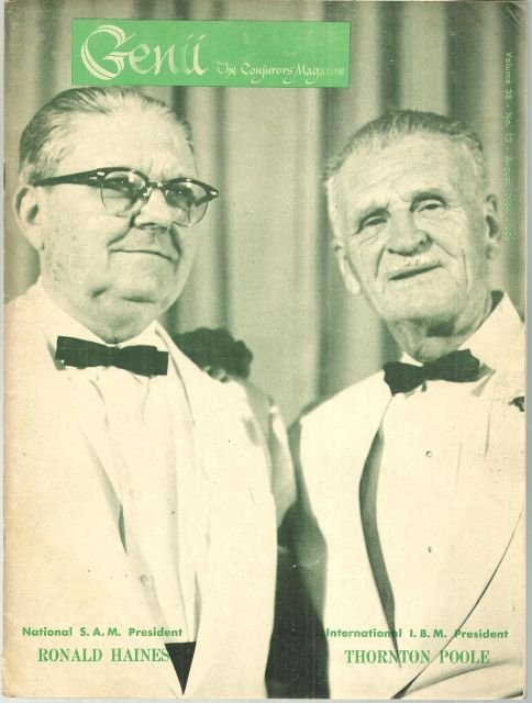 Genii Magazine August 1964 Ronald Haines Thornton Poole