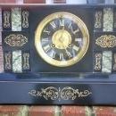 French Black Slate Mantle Clock, circa 1890