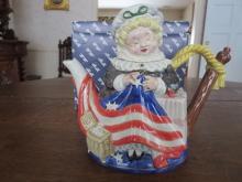 Betsy Ross Fitz & Floyd Collectors series teapot